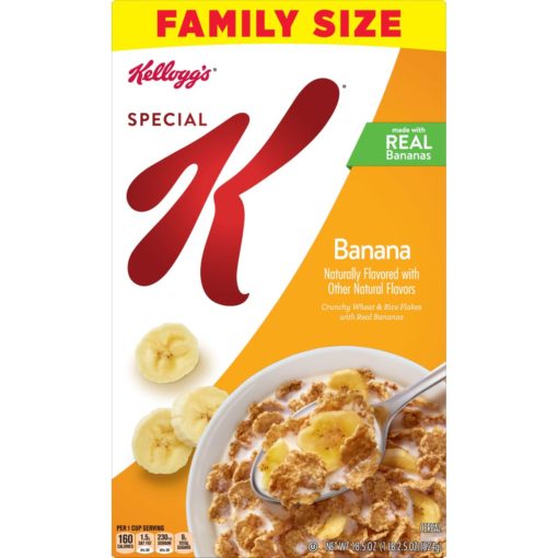 Kellogg’s Special K Breakfast Cereal, Banana, Family Size, 18.5 Oz