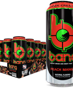 Bang Peach Mango Energy Drink with Super Creatine, 16oz 12pk