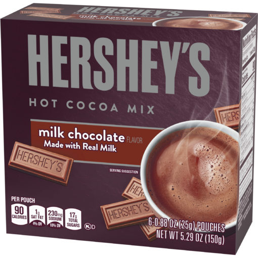 Hershey’s Milk Chocolate Hot Cocoa Mix, 6 ct – Packets, 5.29 oz Box