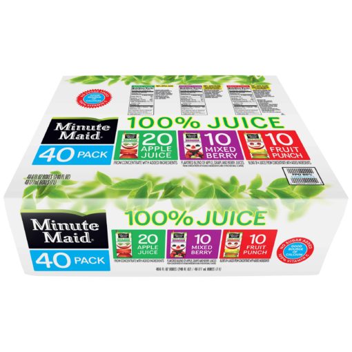 MINUTE MAID 100% Juice Box Variety Pack, 6 oz, 40 Count