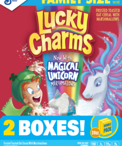 Lucky Charms Marshmallow Cereal, Magical Unicorn, 2 Boxes – 38.6 Oz