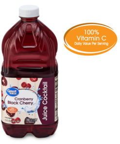 (2 pack) Great Value Juice Cocktail, Cranberry Black Cherry, 64 Fl Oz, 1 Count