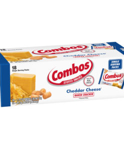 COMBOS Cheddar Cheese Cracker Baked Snacks, 18 Ct (1.8 Oz. Bags)