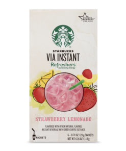Starbucks VIA Instant Coffee Flavored Packets — Strawberry Lemonade — 1 box (6 packets)