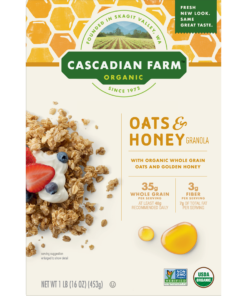 Cascadian Farm Organic Granola Oats & Honey Cereal 16 oz