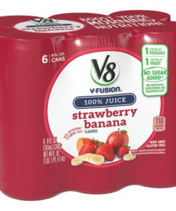 (2 pack) V8 Strawberry Banana, 8 oz., 6 pack