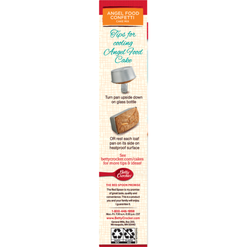 (3 Pack) Betty Crocker Angel Food Confetti Cake Mix, 16.75 oz