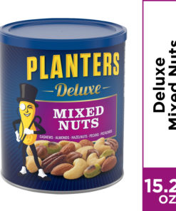 Planters Deluxe Mixed Nuts With Hazelnuts, 15.25 oz Canister