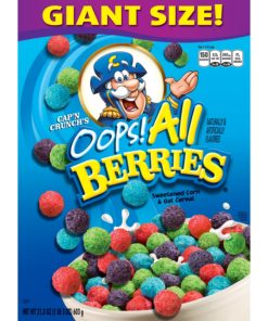 Cap’n Crunch Breakfast Cereal, Oops! All Berries, 21.3 oz Box