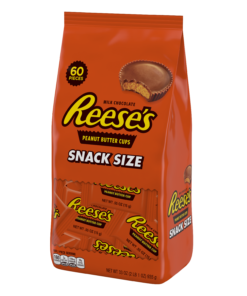 Reese’s, Peanut Butter Cups Snack Size Chocolate Candy, 60 Pieces, 33 Oz.