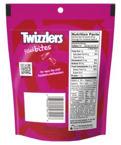 Twizzlers, Filled Bites Strawberry Flavor Chewy Candy, 8 Oz.