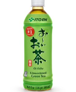 Ito En Oi Ocha Unsweetened Green Tea, Clean and Refreshing, Zero Calories, No Additives, Brewed From Whole Green Tea Leaves, 16.9 Fl Oz. Bottles (12-Pack)