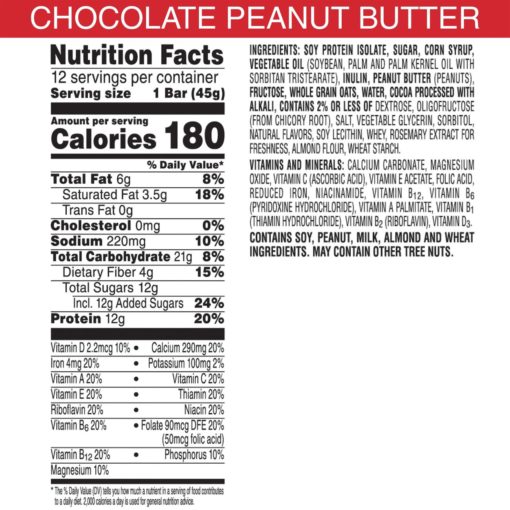 Kellogg’s Special K Protein Meal Bars Chocolate Peanut Butter 19 Oz 12 Ct