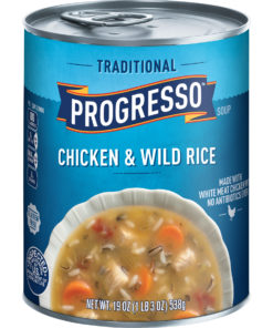 (4 pack) Progresso Traditional Chicken and Wild Rice Soup, 19 oz