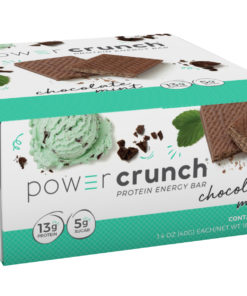 Powercrunch Original Protein Bar, 13g Protein, Chocolate Mint, 16.8 Oz, 12 Ct