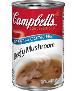 (4 pack) Campbell’s Condensed Beefy Mushroom Soup, 10.5 oz. Can