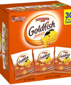 Pepperidge Farm Goldfish Cheddar Crackers, Multi-pack Box, 30-count 1 oz. Snack Packs