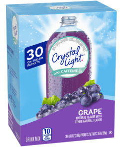 Crystal Light Grape Drink Mix with Caffeine, 30 On the Go Packets