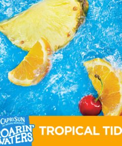 (4 Pack) Capri Sun Roarin’ Waters Tropical Tide Fruit Flavored Water, 10 ct – Pouches, 60.0 fl oz Box