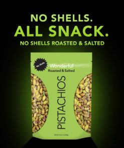 Wonderful Pistachios, No Shells, Roasted & Salted, 24 Ounce Resealable Pouch