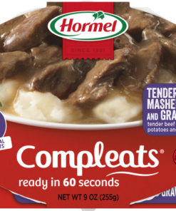 (6 pack) Hormel Compleats Beef Rib Tips with Mashed Potatoes and Gravy, 9 Ounce