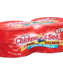 (4 Cans) Chicken of the Sea Skinless Boneless Chunk Style Pink Salmon in Water, 5 oz