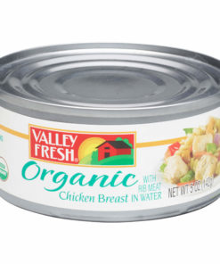(3 Pack) Valley Fresh Organic Canned Chicken Breast with Rib Meat in Water, 5 Ounce