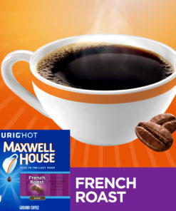 Maxwell House Dark French Roast Coffee K Cup Pods, Caffeinated, 12 ct – 3.7 oz Box
