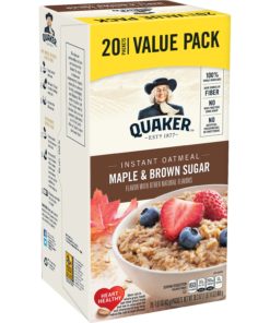 Quaker Instant Oatmeal, Maple & Brown Sugar Value Pack, 20 Packets