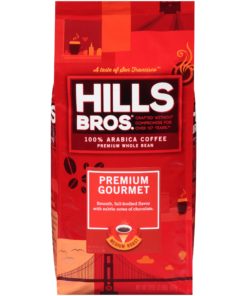 Hills Bros. 100% Arabica Premium Gourmet Whole Bean Coffee, Medium Roast, 32 Ounce