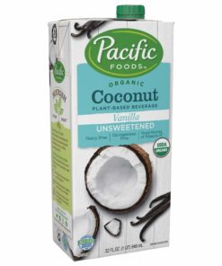 (3 pack) Pacific Foods Organic Coconut Milk Unsweetened Vanilla Plant-Based Beverage, 32 fl oz