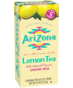 (20 Packets) AriZona Zero Sugar Lemon Iced Tea Powdered Drink Mix Sticks