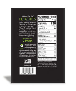 Wonderful Pistachios Roasted & Salted, 1.5 Oz., 9 Count
