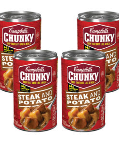 (4 Pack) Campbell’s Chunky Steak & Potato Soup, 18.8 oz.