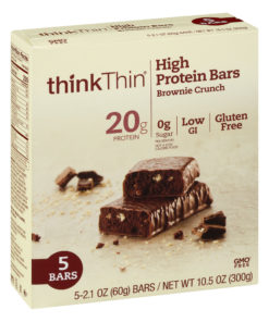 thinkThin Brownie Crunch Protein Bars, 2.1 Oz., 5 Count