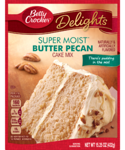 (2 pack) Betty Crocker Super Moist Butter Pecan Cake Mix, 15.25 oz