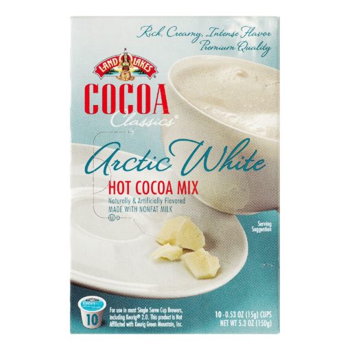Land O’Lakes Cocoa Classics Hot Cocoa K Cups, Artic White Hot Cocoa Mix, 10 count