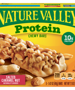 Nature Valley 10g Protein Chewy Granola Bars, Salted Caramel Nut, 5 Ct, 7.1 Oz