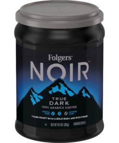 Folgers Noir Rich True Dark, Dark Roast Ground Coffee, 10.3 oz,