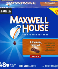 Maxwell House Medium Roast House Blend Coffee K Cups, Caffeinated, 48 ct – 14.9 oz Box