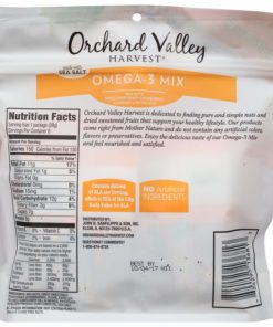 ORCHARD VALLEY HARVEST Omega-3 Mix, 1 oz (Pack of 8), Non-GMO, No Artificial Ingredients