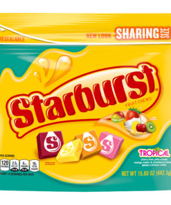 STARBURST Tropical Fruit Chews Candy, 15.6-Ounce Sharing Size Resealable Bag