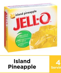 (3 Pack) Jell-O Island Pineapple Gelatin Mix, 3 oz Box