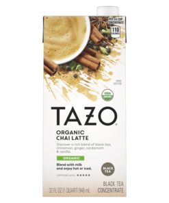 (3 Pack) Tazo Organic Chai Latte Black Tea Concentrate, 32 Fl Oz