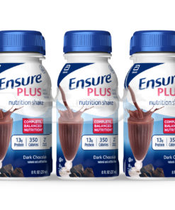 Ensure Plus Nutritional Shake, 13g Protein, Rich Dark Chocolate, 8 fl oz, 24 count