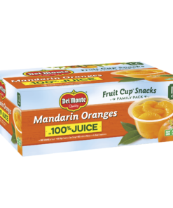 (12 Cups) Del Monte Fruit Cup Snacks Mandarin Oranges in 100% Juice, 4 oz fruit cups