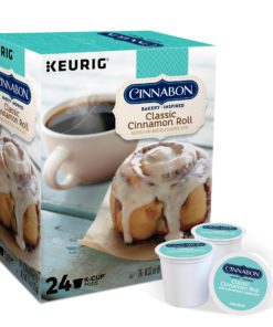 Cinnabon Classic Cinnamon Roll Flavored K-Cup Coffee Pods, Light Roast, 24 Count for Keurig Brewers