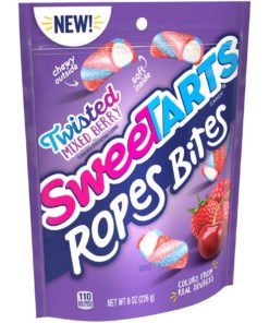 SweeTARTS Twisted Mixed Berry Ropes Bites Candy, 8oz