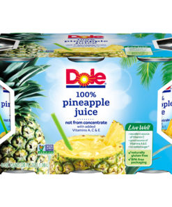 (2 pack) DOLE 100% Pineapple Juice 6-6 fl. oz. Cans
