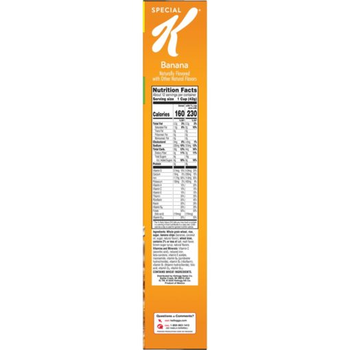 Kellogg’s Special K Breakfast Cereal, Banana, Family Size, 18.5 Oz